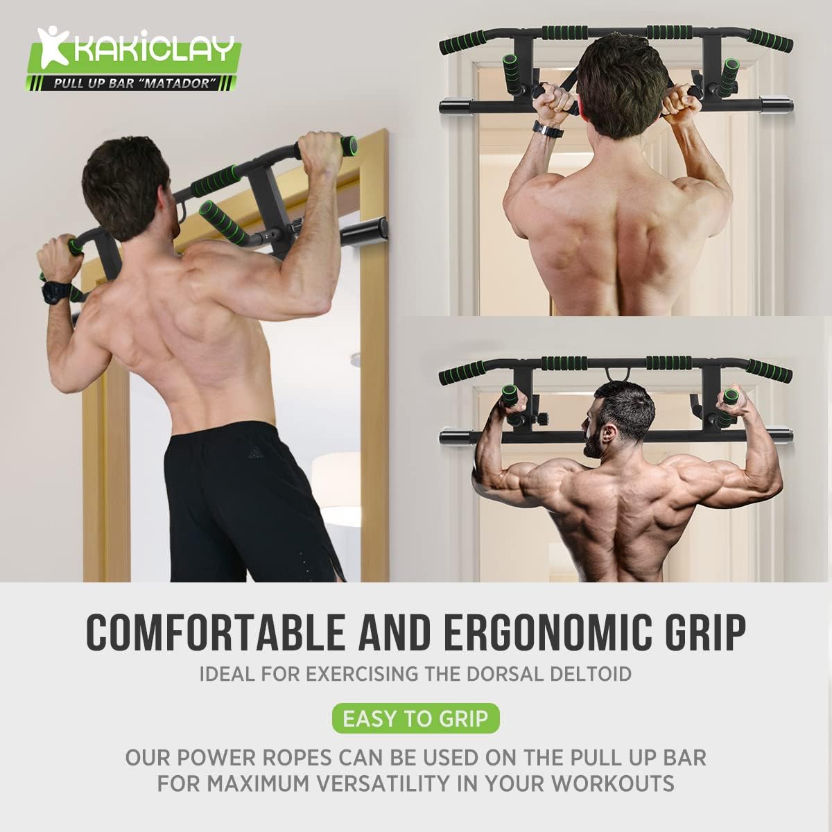 2025 Upgrade Multi-Grip Pull Up Bar with Smart Larger Hooks Technology