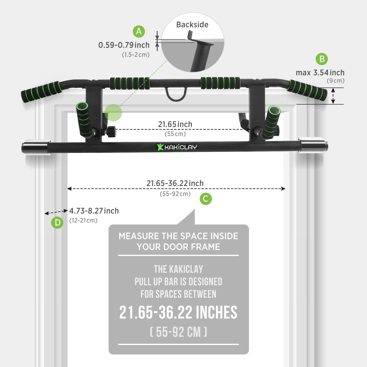 2025 Upgrade Multi-Grip Pull Up Bar with Smart Larger Hooks Technology